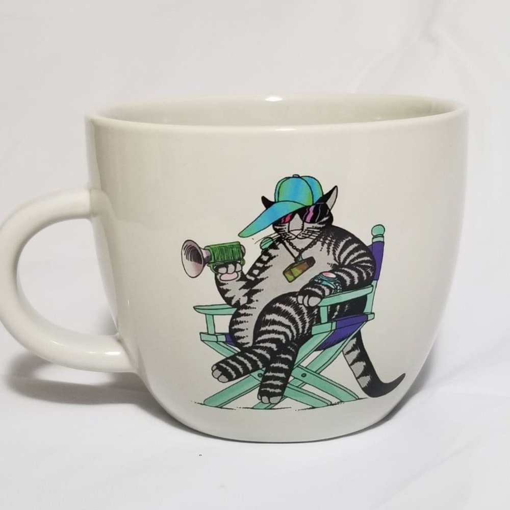 Cartoon Producer Cat Stoneware Mug 16oz Project 62